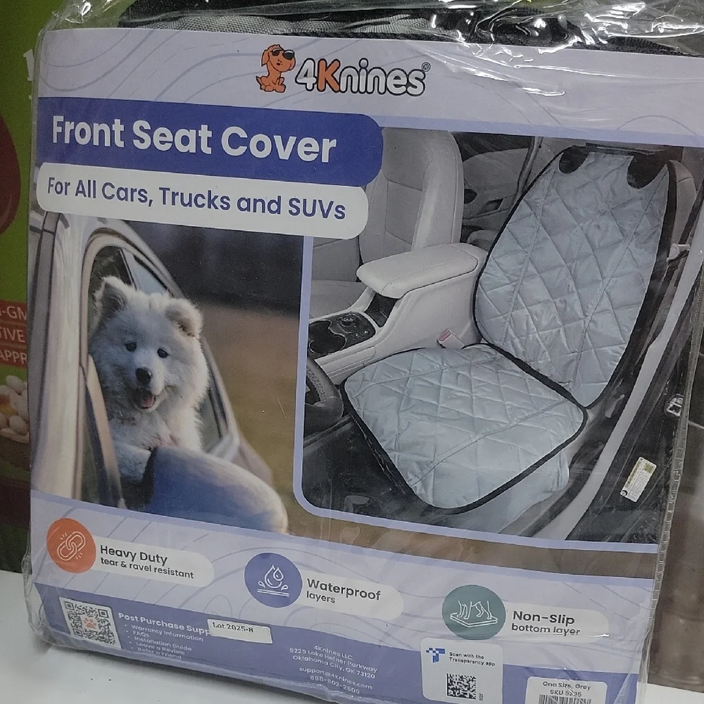 Gray Dog Seat Cover